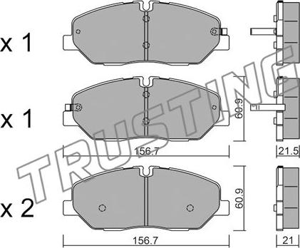 Trusting 1094.0 - Комплект спирачно феродо, дискови спирачки vvparts.bg