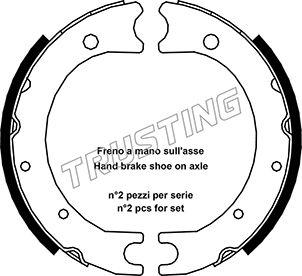 Trusting 115.312 - Комплект спирачна челюст, ръчна спирачка vvparts.bg