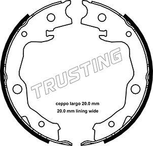 Trusting 115.322 - Комплект спирачна челюст, ръчна спирачка vvparts.bg