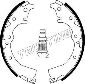 Trusting 115.269 - Комплект спирачна челюст vvparts.bg