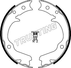 Trusting 110.336 - Комплект спирачна челюст, ръчна спирачка vvparts.bg