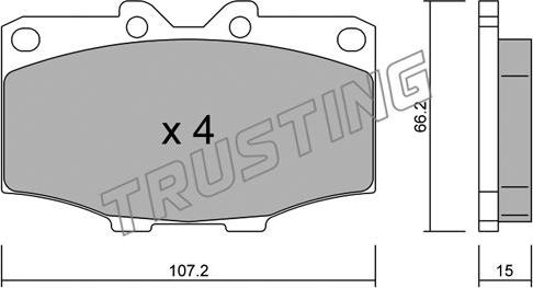 Trusting 111.0 - Комплект спирачно феродо, дискови спирачки vvparts.bg