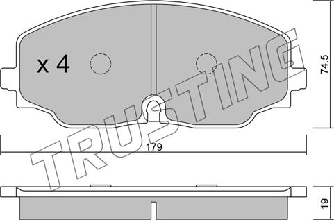 Trusting 1171.0 - Комплект спирачно феродо, дискови спирачки vvparts.bg