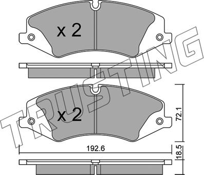 Trusting 853.0 - Комплект спирачно феродо, дискови спирачки vvparts.bg