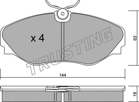 FTE 9001454 - Комплект спирачно феродо, дискови спирачки vvparts.bg