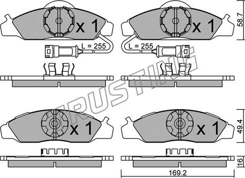 Trusting 377.0 - Комплект спирачно феродо, дискови спирачки vvparts.bg