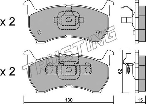 Trusting 240.0 - Комплект спирачно феродо, дискови спирачки vvparts.bg