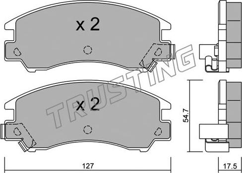 Protechnic PRP0724 - Комплект спирачно феродо, дискови спирачки vvparts.bg