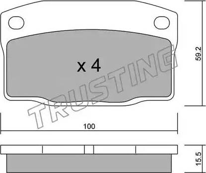 Trusting 742.0 - Комплект спирачно феродо, дискови спирачки vvparts.bg