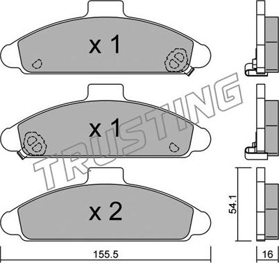 Trusting 739.0 - Комплект спирачно феродо, дискови спирачки vvparts.bg