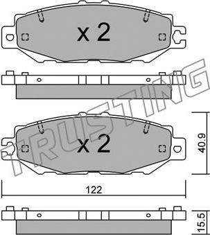 Trusting 775.1 - Комплект спирачно феродо, дискови спирачки vvparts.bg