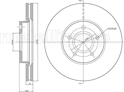 Trusting DF985 - Спирачен диск vvparts.bg