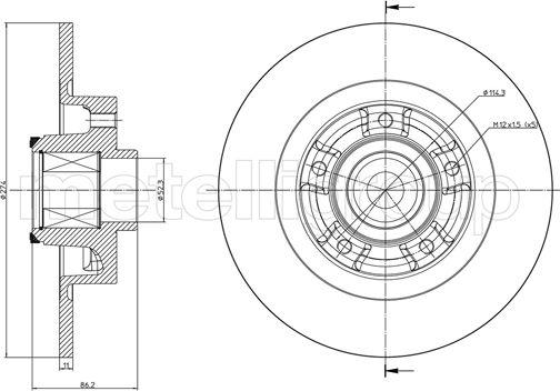 Trusting DF1483A - Спирачен диск vvparts.bg