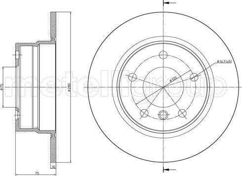 Trusting DF1612 - Спирачен диск vvparts.bg