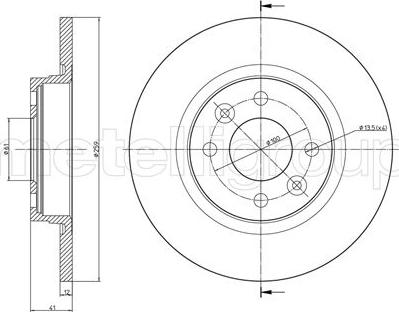 Trusting DF1000 - Спирачен диск vvparts.bg