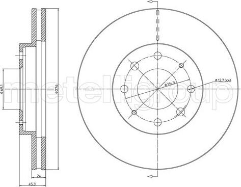 Trusting DF1170 - Спирачен диск vvparts.bg