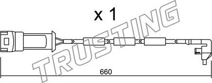 Trusting SU.090 - Предупредителен контактен сензор, износване на накладките vvparts.bg