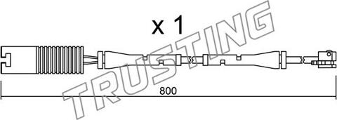 Trusting SU.083 - Предупредителен контактен сензор, износване на накладките vvparts.bg