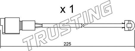 Trusting SU.075 - Предупредителен контактен сензор, износване на накладките vvparts.bg