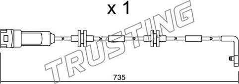 Trusting SU.144 - Предупредителен контактен сензор, износване на накладките vvparts.bg