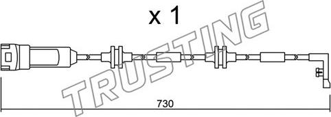 Trusting SU.143 - Предупредителен контактен сензор, износване на накладките vvparts.bg