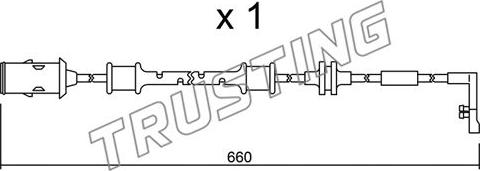 Trusting SU.142 - Предупредителен контактен сензор, износване на накладките vvparts.bg