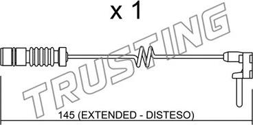 Trusting SU.161 - Предупредителен контактен сензор, износване на накладките vvparts.bg
