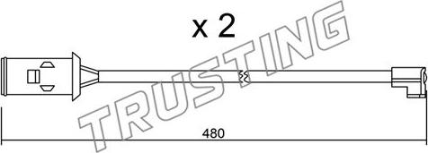 Trusting SU.101K - Предупредителен контактен сензор, износване на накладките vvparts.bg