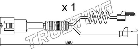 Trusting SU.103 - Предупредителен контактен сензор, износване на накладките vvparts.bg