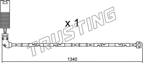 Trusting SU.113 - Предупредителен контактен сензор, износване на накладките vvparts.bg