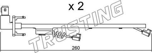 Trusting SU.184K - Предупредителен контактен сензор, износване на накладките vvparts.bg