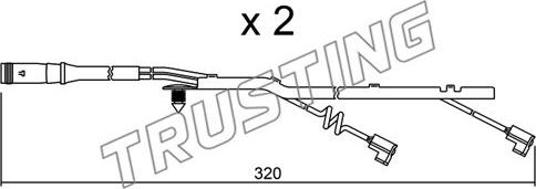 Trusting SU.185K - Предупредителен контактен сензор, износване на накладките vvparts.bg