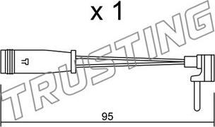 Trusting SU.129 - Предупредителен контактен сензор, износване на накладките vvparts.bg