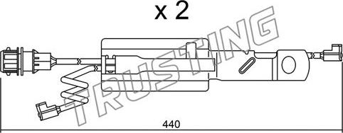 Trusting SU.179K - Предупредителен контактен сензор, износване на накладките vvparts.bg