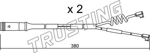 Trusting SU.175K - Предупредителен контактен сензор, износване на накладките vvparts.bg