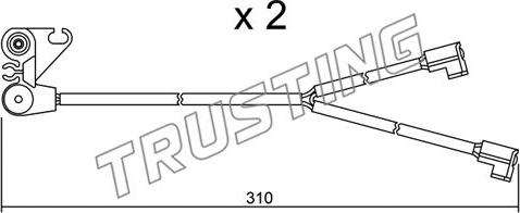 Trusting SU.170K - Предупредителен контактен сензор, износване на накладките vvparts.bg