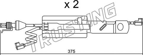 Trusting SU.177K - Предупредителен контактен сензор, износване на накладките vvparts.bg