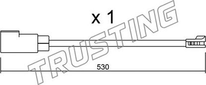 Trusting SU.340 - Предупредителен контактен сензор, износване на накладките vvparts.bg