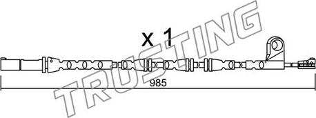 Trusting SU.309 - Предупредителен контактен сензор, износване на накладките vvparts.bg