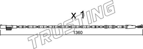 Trusting SU.308 - Предупредителен контактен сензор, износване на накладките vvparts.bg