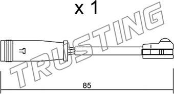 Trusting SU.314 - Предупредителен контактен сензор, износване на накладките vvparts.bg