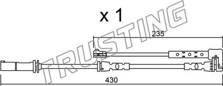 Trusting SU.311 - Предупредителен контактен сензор, износване на накладките vvparts.bg