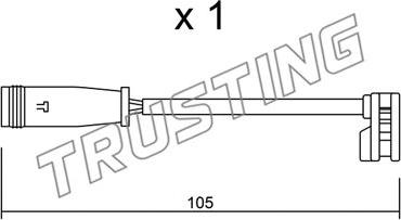 Trusting SU.313 - Предупредителен контактен сензор, износване на накладките vvparts.bg