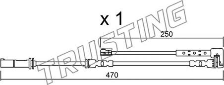 Trusting SU.338 - Предупредителен контактен сензор, износване на накладките vvparts.bg