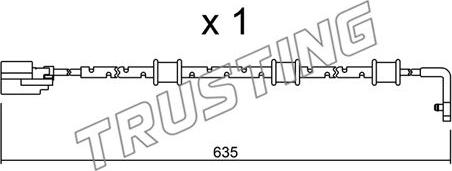 Trusting SU.323 - Предупредителен контактен сензор, износване на накладките vvparts.bg