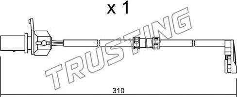 Trusting SU.290 - Предупредителен контактен сензор, износване на накладките vvparts.bg