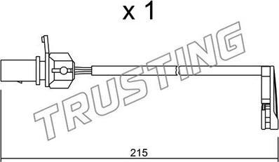 Trusting SU.291 - Предупредителен контактен сензор, износване на накладките vvparts.bg