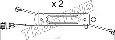 Trusting SU.245K - Предупредителен контактен сензор, износване на накладките vvparts.bg