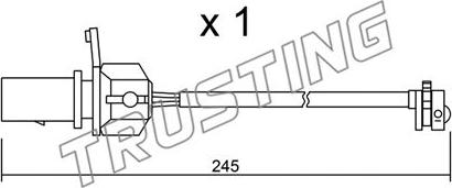 Trusting SU.247 - Предупредителен контактен сензор, износване на накладките vvparts.bg