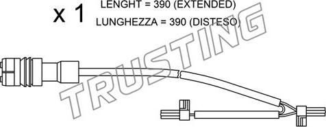 Trusting SU.264 - Предупредителен контактен сензор, износване на накладките vvparts.bg